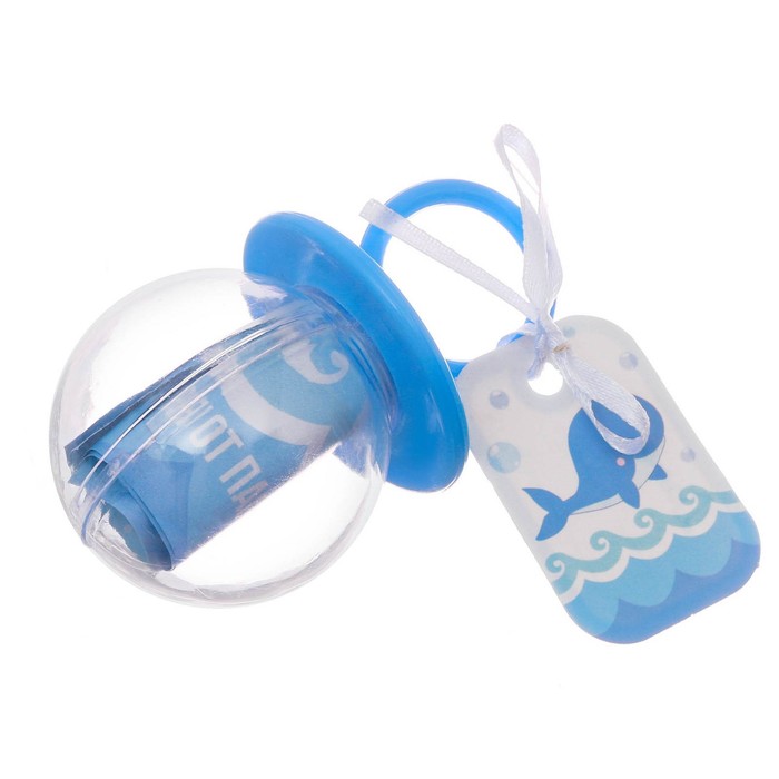 Подарочный набор для мальчика "С рождением малыша": фотоальбом на 20 магнитных листов, набор памятных коробчек, капсула пожеланий от родителей в виде соски