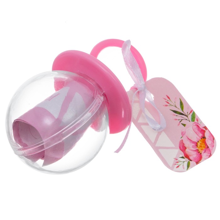 Подарочный набор для девочки "Мамины секреты": фотоальбом на 20 магнитных листов, набор памятных коробчек, капсула пожеланий от родителей в виде соски