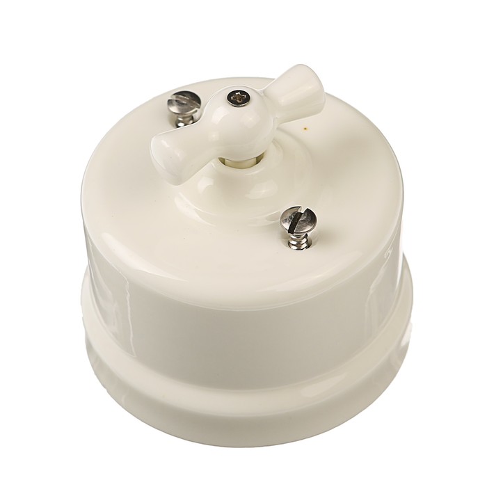 Выключатель Bironi "Лизетта", 2 клавиши, цвет белый