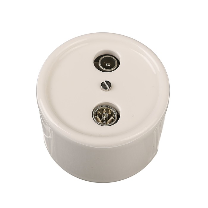 Розетка Bironi "Лизетта", телевизионная, цвет белый