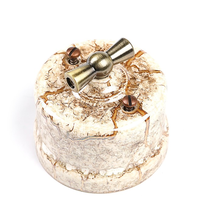 Переключатель Bironi "Лизетта", 1 клавиша, цвет мрамор