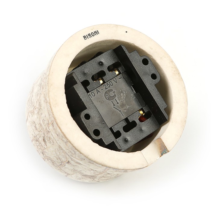 Переключатель Bironi "Лизетта", 1 клавиша, цвет мрамор