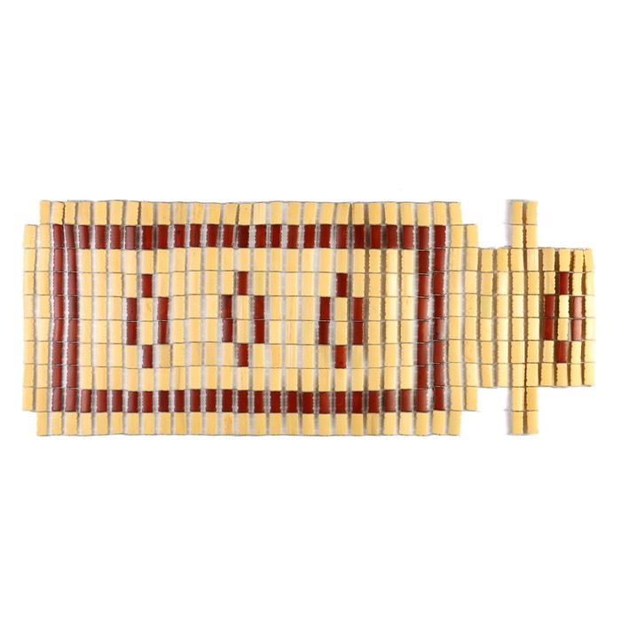 Накидка-массажер на сиденье из бамбука с капюшоном, 43 х 115 см, рисунок, цвет бежевый