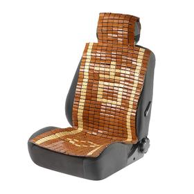Накидка-массажер на сиденье с капюшоном, 43×115 см, бамбук, бежевый