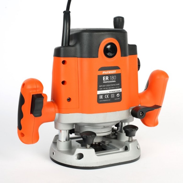 Фрезер электрический PATRIOT ER 180, 1600 Вт, 23500 об/мин, цанга 6/8/12 мм, max d=40 мм