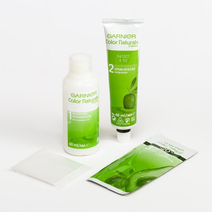 Крем-краска для волос Garnier Color Naturals, оттенок 4 1/2 Горький шоколад