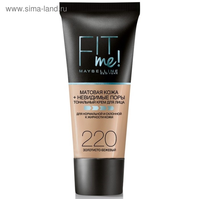 

Тональный крем Maybelline Fit Me матирующий, скрывающий поры, №220, золотисто-бежевый