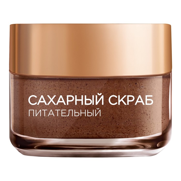 Сахарный скраб L'Oreal для лица 3 натуральных сахара и Какао,питательный, смягчающий, 50 мл 369045