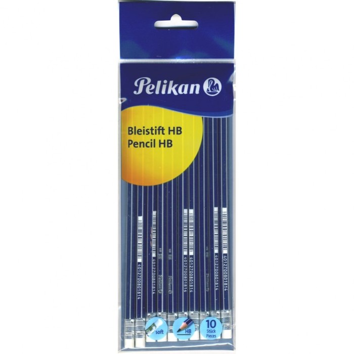 Набор карандашей ч/г 10шт Pelikan HB шестигранный, бл 801812