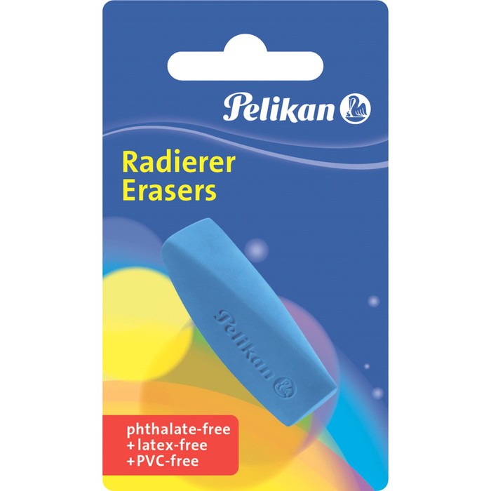 Ластик Pelikan DR20 синтетика микс*4цв, бл 622613