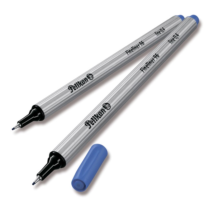 Ручка капиллярная Pelikan Fineliner 0.4мм чернила синие 943167