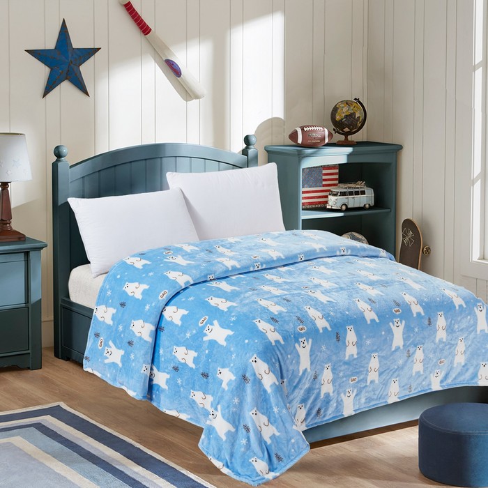 Плед детский "Бамбино", размер 100х150 см, велсофт 100/019-pd