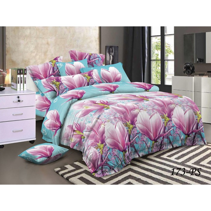 КПБ 1,5 сп, 160х220 см, 150х210 см, 70х70 см-2 шт., полисатин 15/173-PS