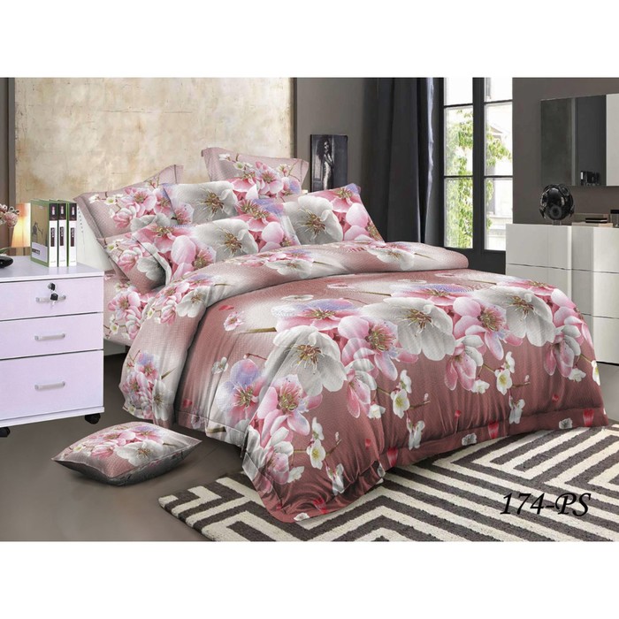 КПБ 2 сп., 220х240 см, 180х210 см, 70х70 см-2 шт., полисатин 20/174-PS