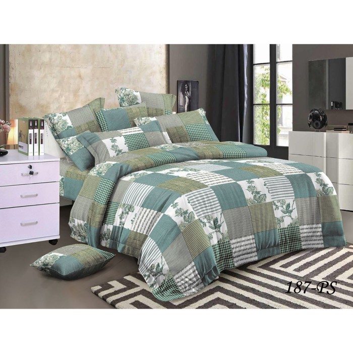 КПБ 2 сп., 220х240 см, 180х210 см, 70х70 см-2 шт., полисатин 20/187-PS