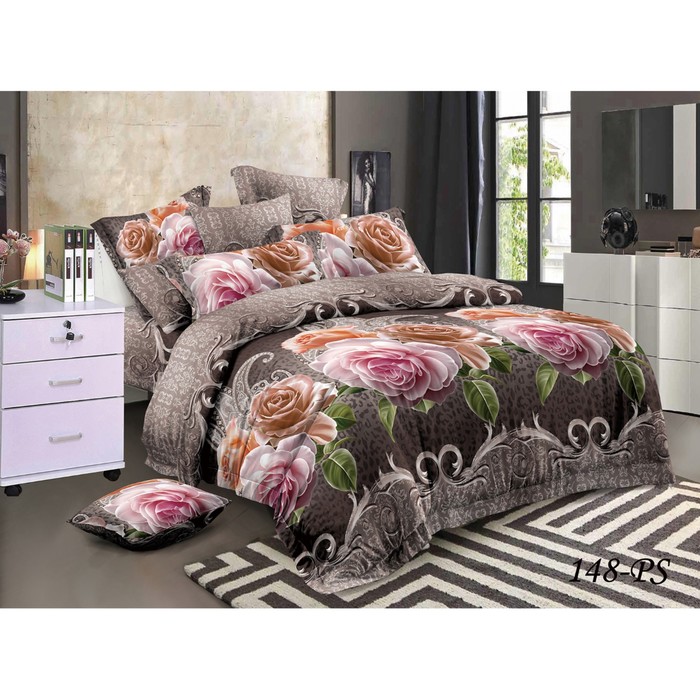 КПБ евро, 220х250 см, 200х220 см, 50х70 см, 70х70 см по 2 шт., полисатин 31/148-PS