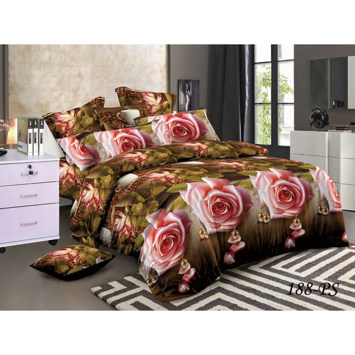 КПБ евро, 220х250 см, 200х220 см, 50х70 см, 70х70 см по 2 шт., полисатин 31/188-PS