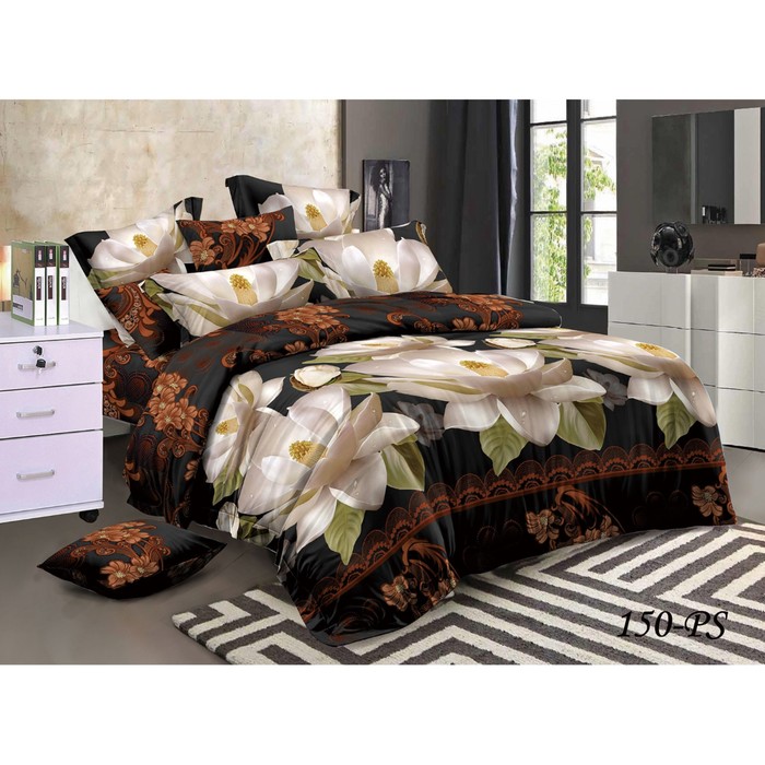 КПБ дуэт, 220х250 см, 150х210 см-2 шт., 50х70 см, 70х70 см по 2 шт., полисатин 41/150-PS