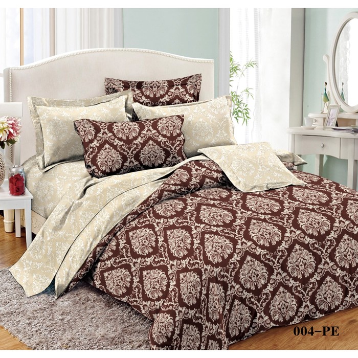 КПБ 1,5 сп., 150х220 см, 145х215 см, 70х70 см-2 шт., поплин 15/004-PE