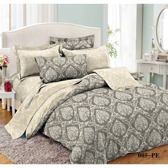 КПБ евро, 220х240 см, 200х220 см, 50х70 см, 70х70 см по 2 шт., поплин 31/005-PE