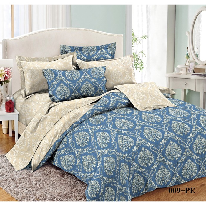 КПБ евро, 220х240 см, 200х220 см, 50х70 см, 70х70 см по 2 шт., поплин 31/009-PE