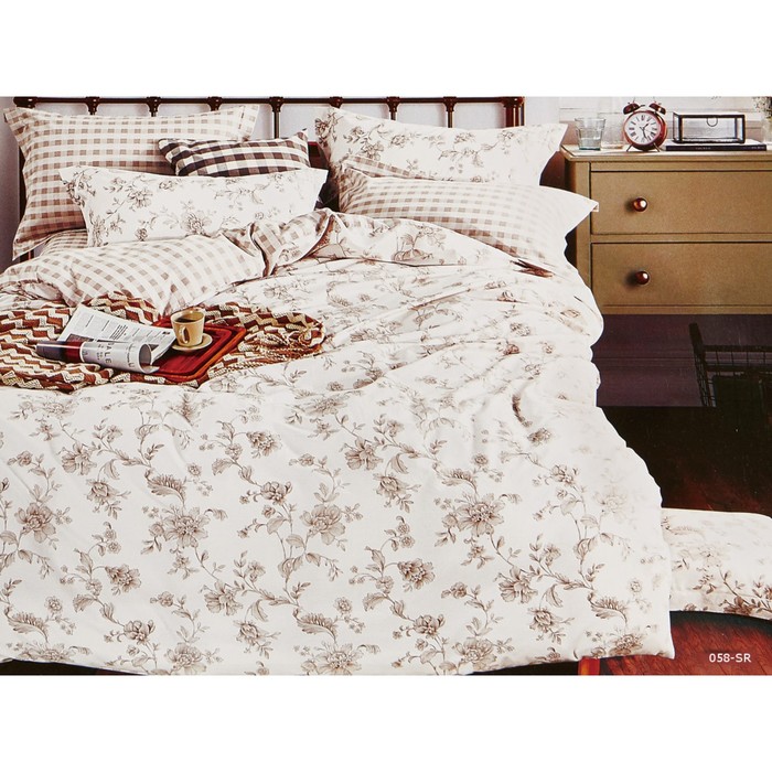 КПБ 1,5 сп., 160х230 см, 150х210 см, 70х70 см-2 шт., сатин 15/058-SR