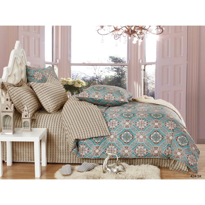 КПБ 1,5 сп., 160х230 см, 150х210 см, 70х70 см-2 шт., сатин 15/424-SK