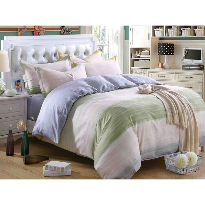 КПБ евро, 230х250 см, 200х220 см, 50х70 см, 70х70 см по 2 шт., сатин 31/390-SK