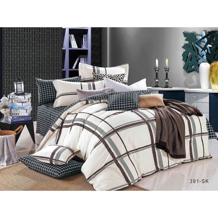 КПБ евро, 230х250 см, 200х220 см, 50х70 см, 70х70 см по 2 шт., сатин 31/391-SK