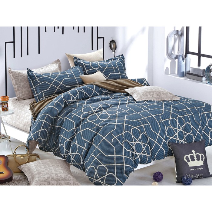 КПБ евро, 230х250 см, 200х220 см, 50х70 см, 70х70 см по 2 шт., сатин 31/398-SK