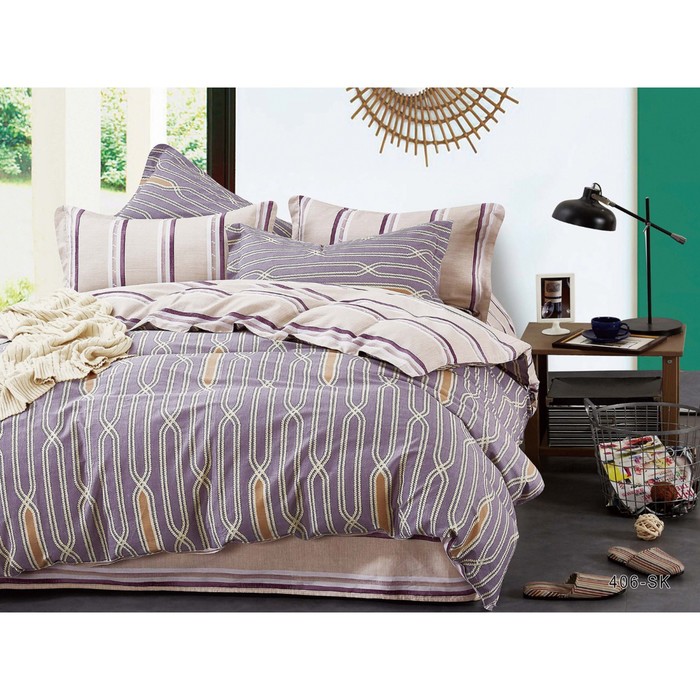 КПБ дуэт, 230х250 см, 150х210 см-2 шт., 50х70 см, 70х70 см по 2 шт., сатин 41/406-SK