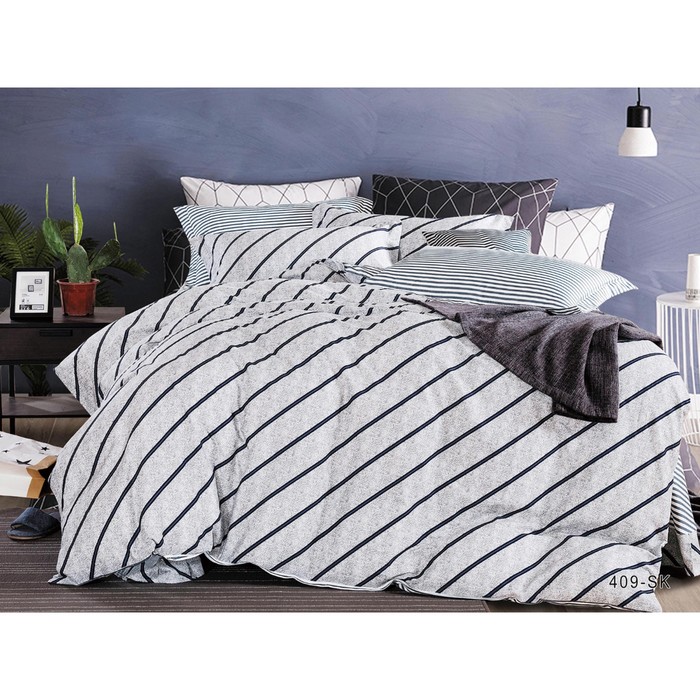 КПБ дуэт, 230х250 см, 150х210 см-2 шт., 50х70 см, 70х70 см по 2 шт., сатин 41/409-SK