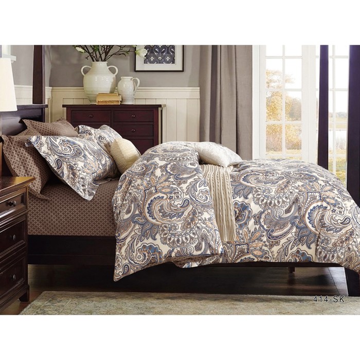 КПБ дуэт, 230х250 см, 150х210 см-2 шт., 50х70 см, 70х70 см по 2 шт., сатин 41/414-SK