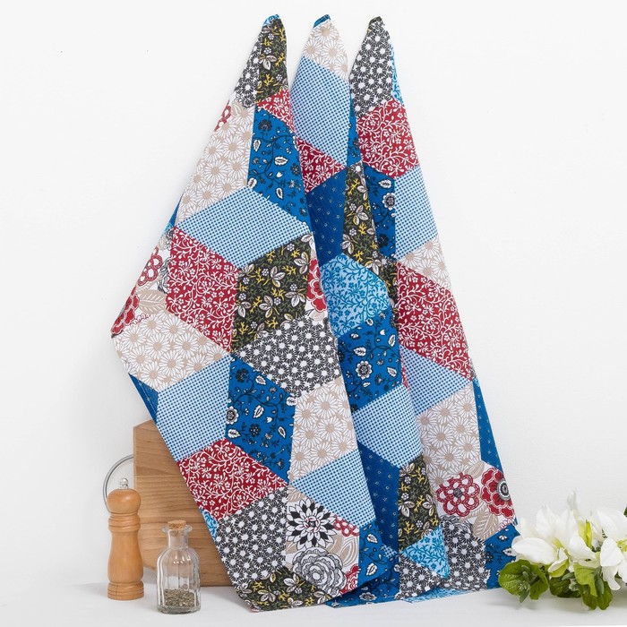 Набор полотенец вафельных 3 шт 40*70 Рукодельница 160г/м, хл100%