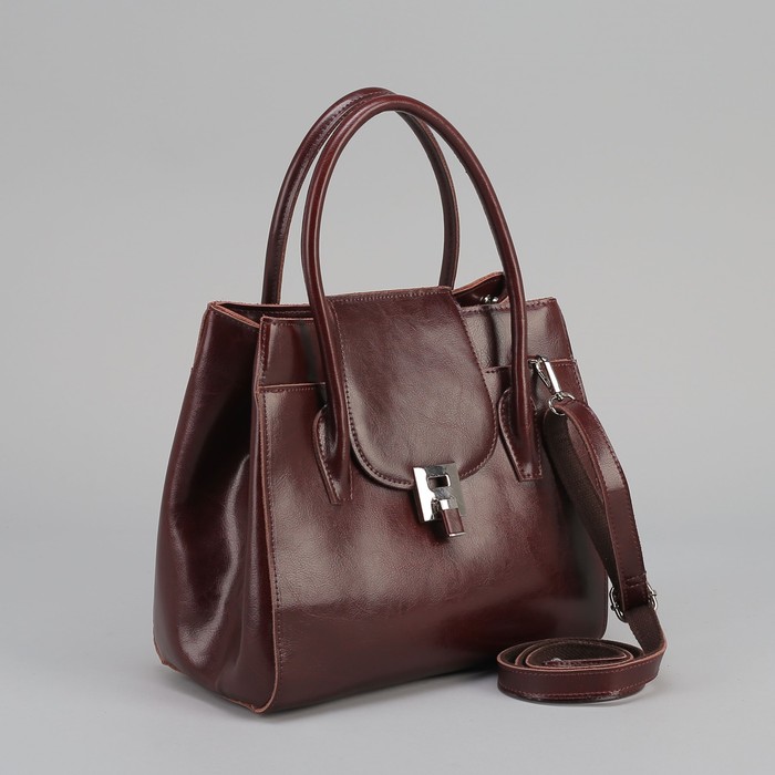 Сумка женская, отдел на молнии, с расширением на замке, наружный карман, длинный ремень, цвет кофейный