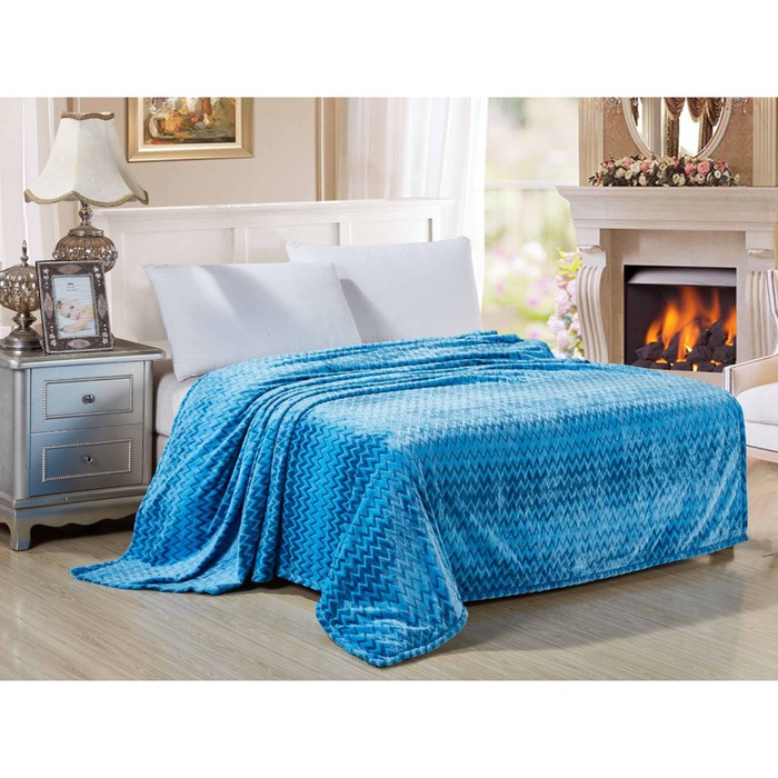 Плед "Волна", размер 150х200 см, велсофт 320 г/м2 150/009-VL