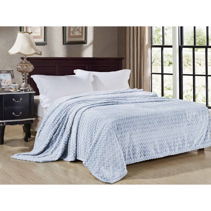 Плед "Волна", размер 200х220 см, велсофт 320 г/м2 200/006-VL