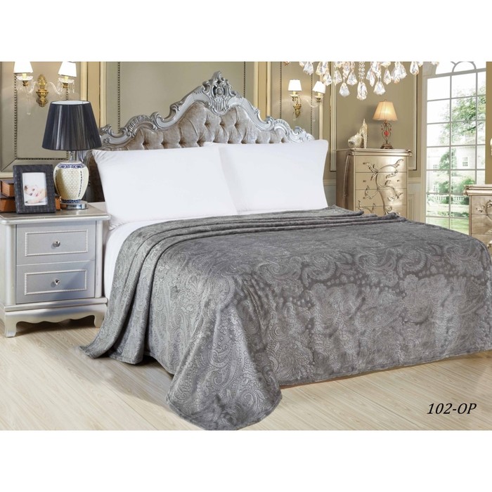 Плед "Парма Пейсли", размер 180х200 см, велсофт 300 г/м2 180/102-OP