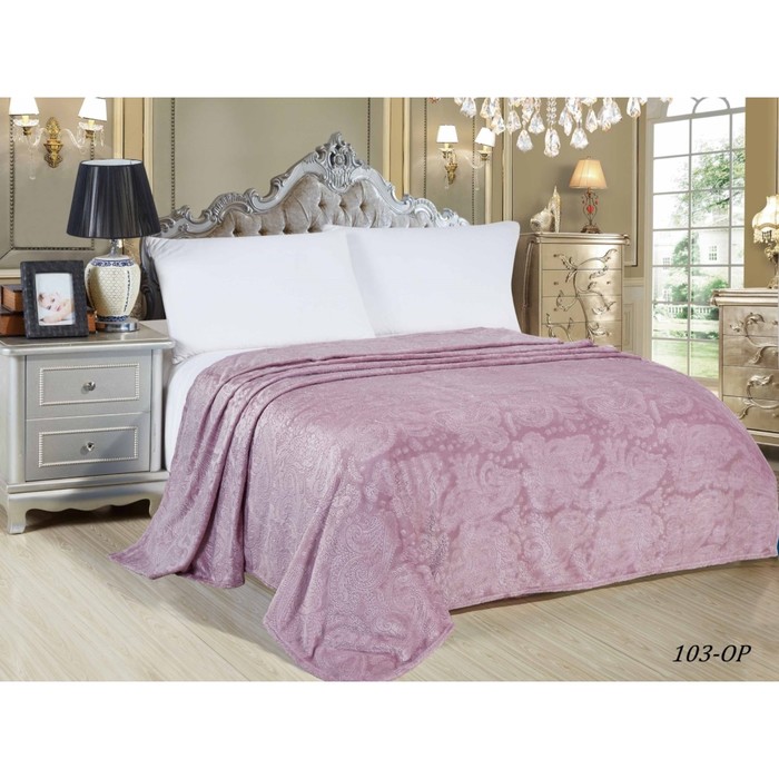 Плед "Парма Пейсли", размер 180х200 см, велсофт 300 г/м2 180/103-OP