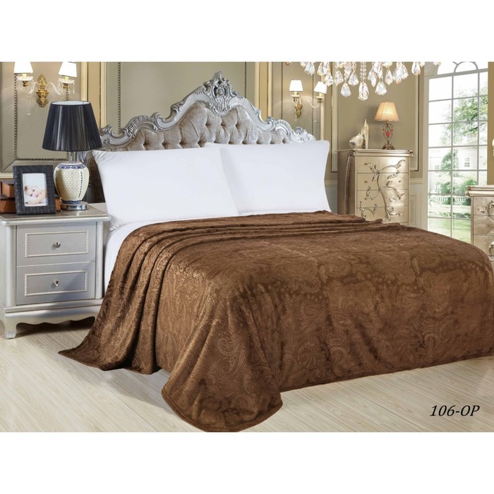 Плед "Парма Пейсли", размер 180х200 см, велсофт 300 г/м2 180/106-OP