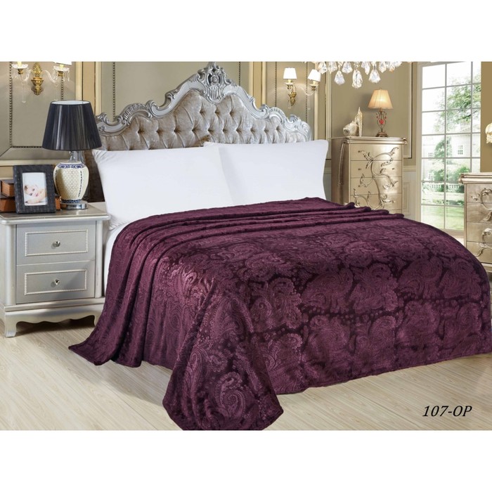 Плед "Парма Пейсли", размер 180х200 см, велсофт 300 г/м2 180/107-OP