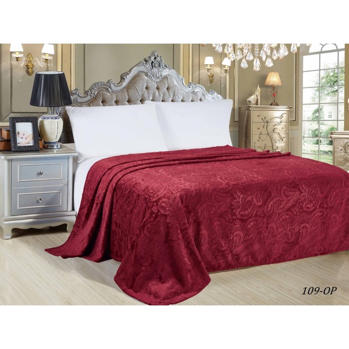 Плед "Парма Пейсли", размер 180х200 см, велсофт 300 г/м2 180/109-OP