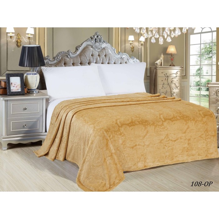 Плед "Парма Пейсли", размер 200х220 см, велсофт 300 г/м2 200/108-OP