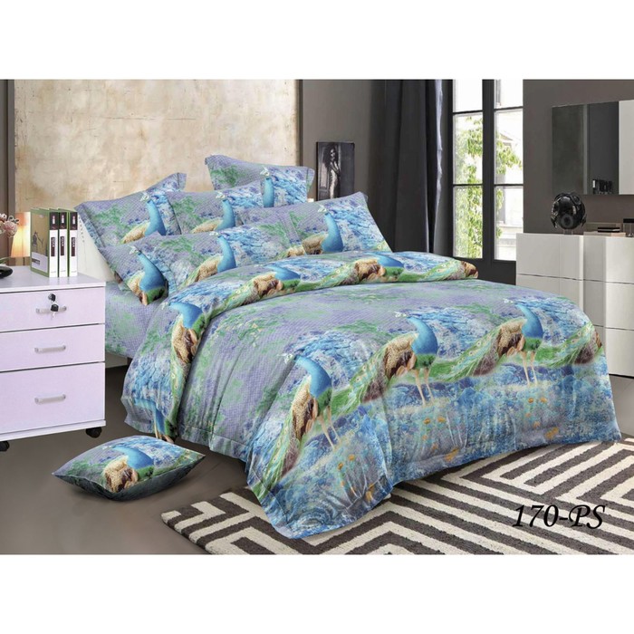 КПБ 1,5 сп., 160х220 см, 150х210 см, 70х70 см-2 шт., полисатин 15/170-PS