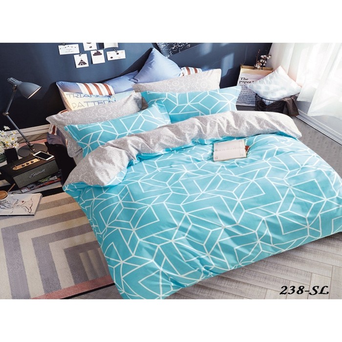 КПБ 2 сп., 200х220 см, 175х215 см, 70х70 см-2 шт., сатин 20/238-SL