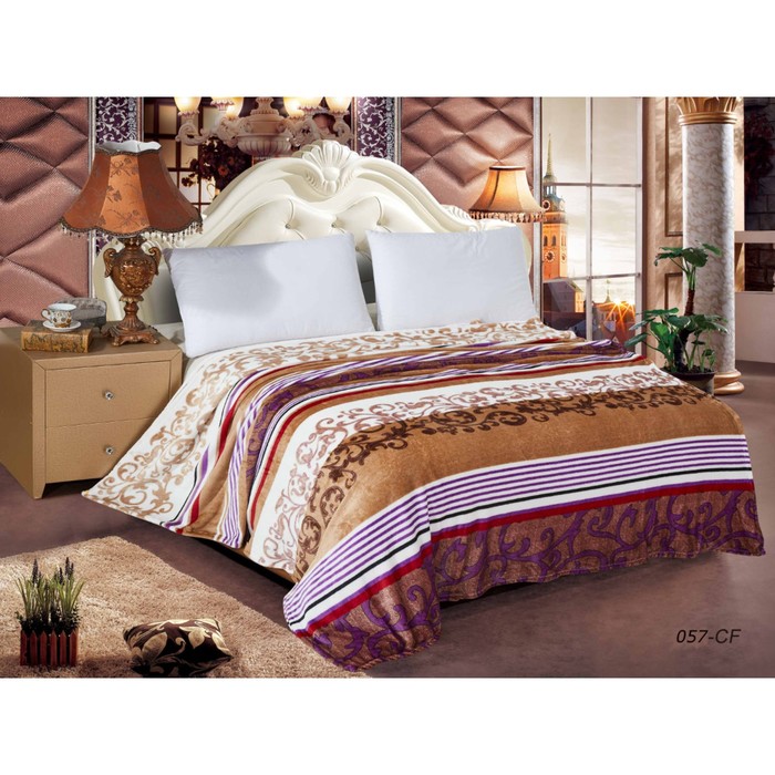 Плед "Вирджиния", размер 200х220 см, велсофт 200 г/м2 200/057-cf