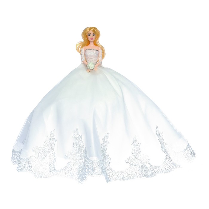 Кукла модель "Милена" в свадебном платье с аксессуарами