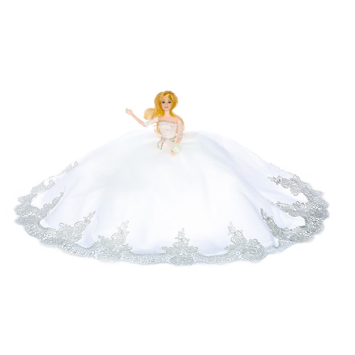 Кукла модель "Милена" в свадебном платье с аксессуарами