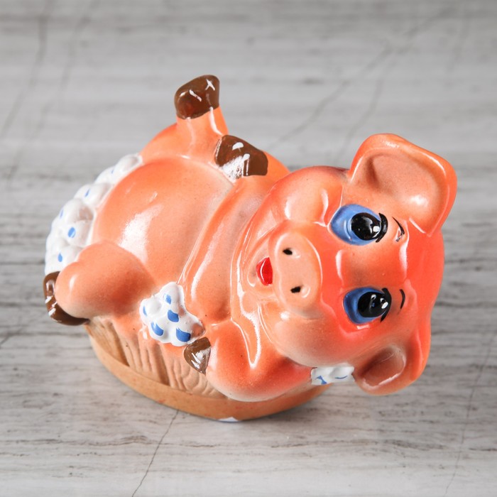 Копилка "Свин в корыте" 12 см