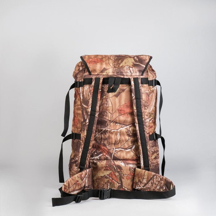 Рюкзак туристический "Ягодный", 55 л, с расширением, отдел на шнурке, наружный карман, цвет камуфляж Лес